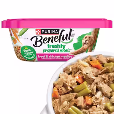 Purina Beneful Freshly Prepared Meals Beef & Chicken Medley with Green Beans, Carrots & Wild Rice