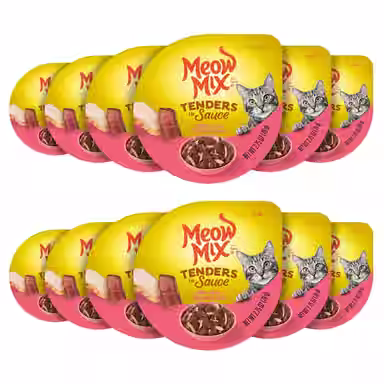 Meow Mix Tenders in Sauce with Real Chicken & Beef