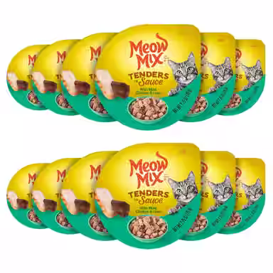 Meow Mix Tenders in Sauce with Real Chicken & Liver
