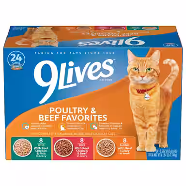 9 Lives Poultry & Beef Favorites Variety Pack