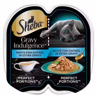 Sheba Gravy Indulgence White Fish Entree in Extra Gravy