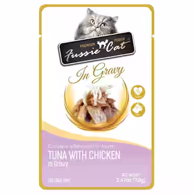 Fussie Cat Premium Tuna with Chicken in Gravy