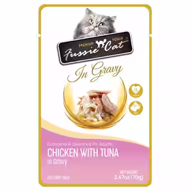 Fussie Cat Premium Chicken with Tuna in Gravy