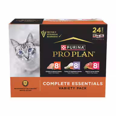 Purina Pro Plan Complete Essentials Grain-Free Chicken, Turkey & Beef Variety Pack
