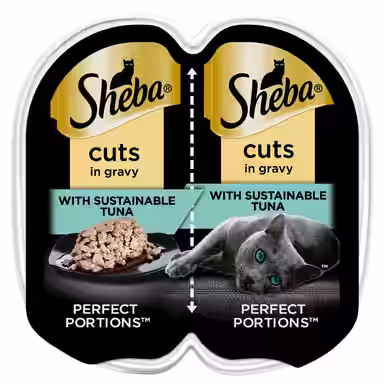Sheba Perfect Portions Grain-Free Sustainable Tuna Cuts in Gravy Entree
