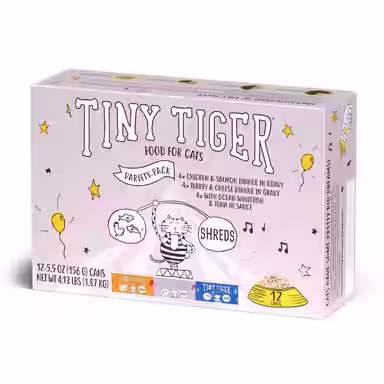 Tiny Tiger Savory Shreds In Gravy Variety Pack