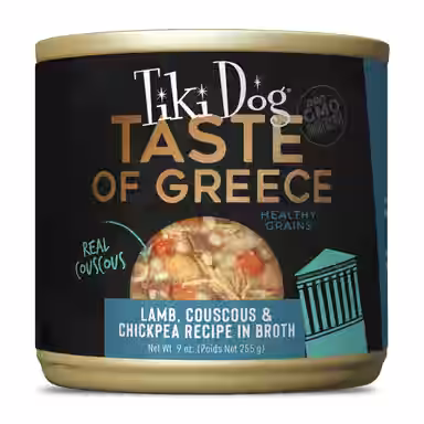 Tiki Dog Taste of the World Greece NON GMO Lamb, Couscous & Chickepea Recipe