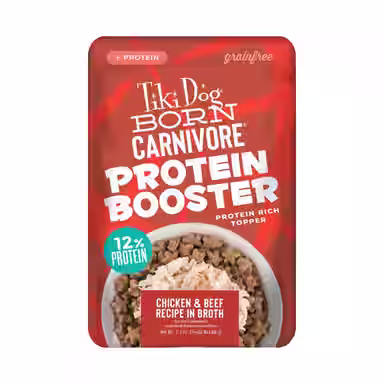 Tiki Dog Born Carnivore Protein Booster Chicken & Beef Recipe in Broth