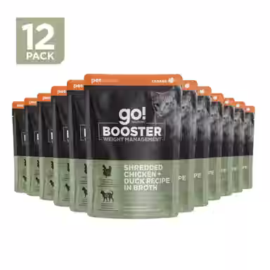 Go! Solutions Booster Weight Management Shredded Chicken & Duck in Broth