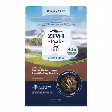 ZIWI Peak Beef with Southern Blue Whiting Recipe Steam & Dried