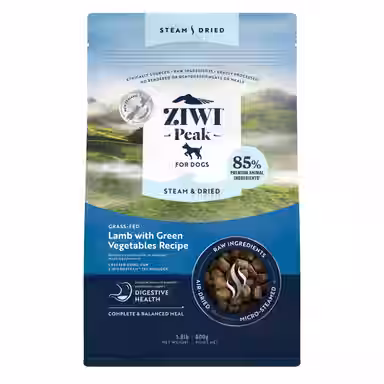 ZIWI Peak Lamb with Green Vegetables Recipe Steam & Dried