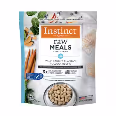 Instinct Raw Meals Grain-Free Wild Caught Alaskan Pollock Recipe Freeze-Dried