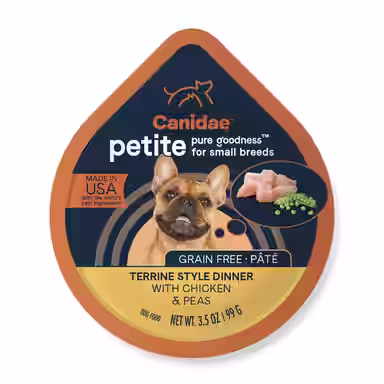 CANIDAE PURE Petite All Stages Small Breed Terrine Style Dinner with Chicken & Peas