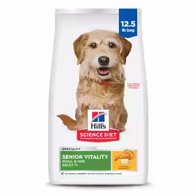 Hill's Science Diet Adult 7+ Senior Vitality Small Breed & Mini Breed Chicken & Rice Recipe