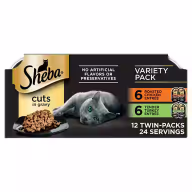 Sheba Perfect Portions Poultry Entrees Cuts in Gravy Variety Pack