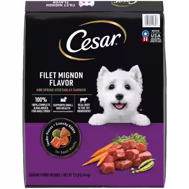 Cesar Filet Mignon Flavor & Spring Vegetables Garnish Small Breed