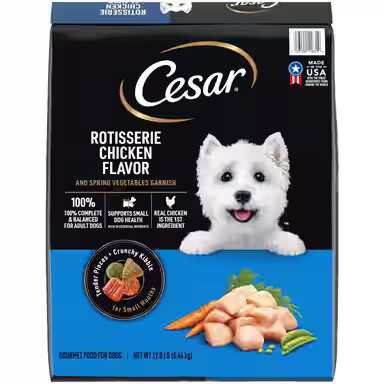 Cesar Rotisserie Chicken Flavor & Spring Vegetables Garnish Small Breed