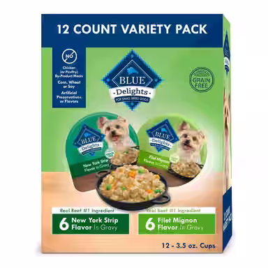 Blue Buffalo Divine Delights Gravy Variety Pack Filet Mignon & NY Strip Flavor