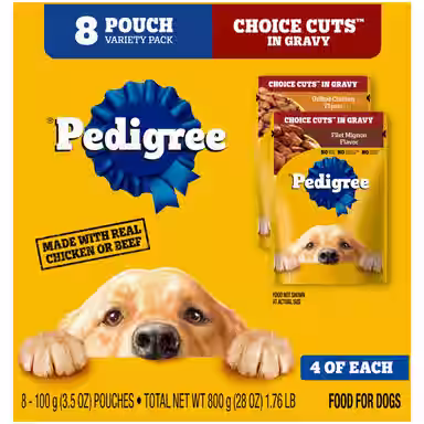 Pedigree Choice Cuts Variety Pack Grilled Chicken & Filet Mignon Flavor