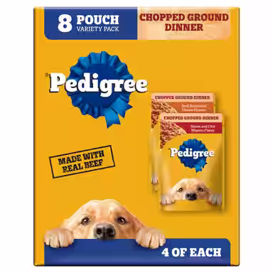 Pedigree Chopped Ground Dinner Variety Pack Featuring Bacon