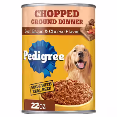 Pedigree Chopped Ground Dinner Beef, Bacon & Cheese Flavor