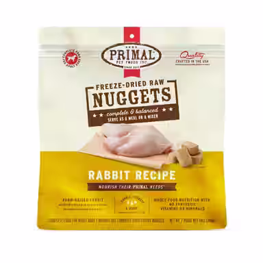 Primal Rabbit Formula Nuggets Grain-Free Raw Freeze-Dried