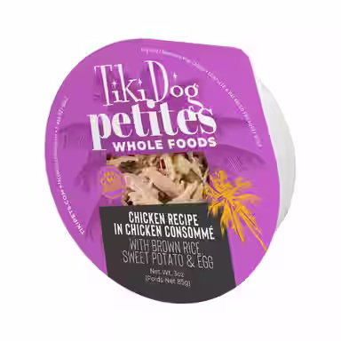 Tiki Dog Petites Whole Foods Adult NON GMO Chicken Recipe in Chicken Consomme