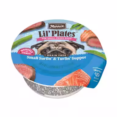 Merrick Lil' Plates Premium Grain-Free Small Breed Wet Dog Food Surfin' & Turfin' Supper