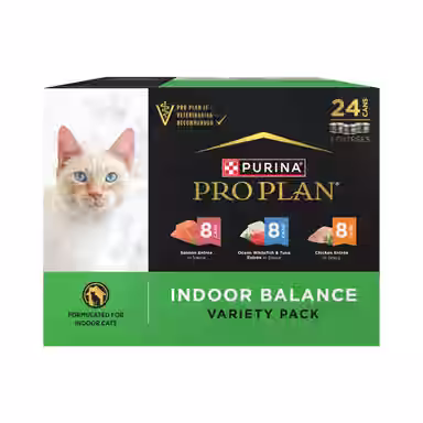 Purina Pro Plan Indoor Balance Chicken, Salmon, Whitefish & Tuna Variety Pack