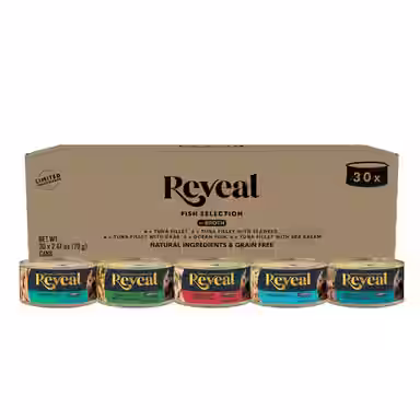 Reveal Fish Selection Tuna in Broth Grain-Free Flaked