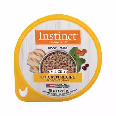 Instinct Minced Real Chicken Recipe in Savory Gravy Grain-Free Minced