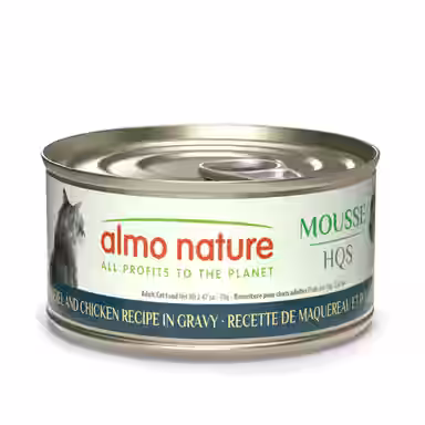 Almo Nature HQS Paté Mackerel & Chicken Recipe in Gravy Grain-Free Pate