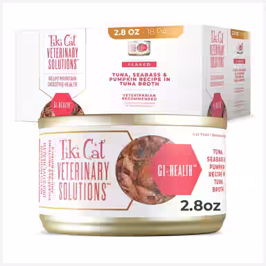 Tiki Cat Veterinary Solutions GI-Health Tuna, Seabass & Pumpkin Recipe Flaked