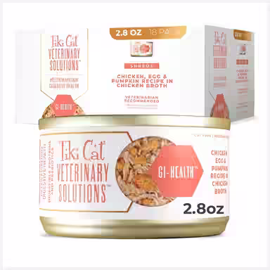 Tiki Cat Veterinary Solutions GI-Health Chicken, Egg & Pumpkin Recipe Shredded