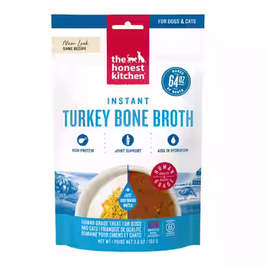 The Honest Kitchen Human Grade Daily Boosters Turkey Bone Broth with Turmeric