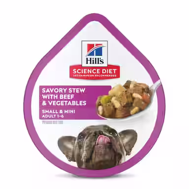 Hill's Science Diet Adult Small Breed & Mini Breed Savory Stew Beef & Vegetable
