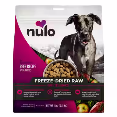 Nulo Freestyle Beef Recipe with Apples Grain-Free Freeze-Dried