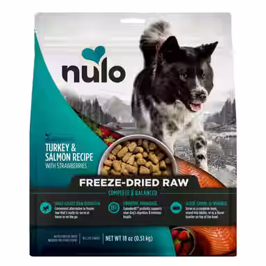 Nulo Salmon & Turkey Recipe with Strawberries Grain-Free Freeze-Dried