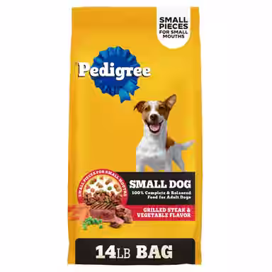 Pedigree Small Dog Complete Nutrition Grilled Steak & Vegetable Flavor Dog Kibble Small Breed