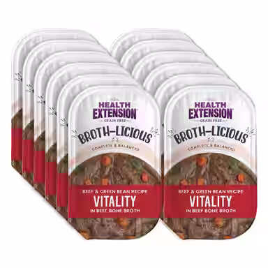 Health Extension Broth-Licious Vitality Grain-Free Beef & Green Bean in Beef Bone Broth