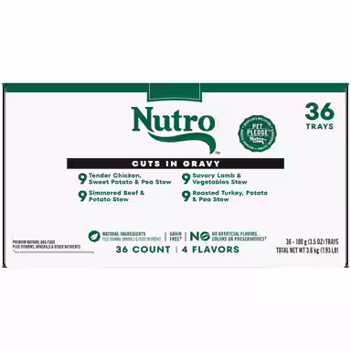 Nutro Grain-Free Beef, Chicken, Turkey & Lamb Stew Cuts in Gravy Variety Pack