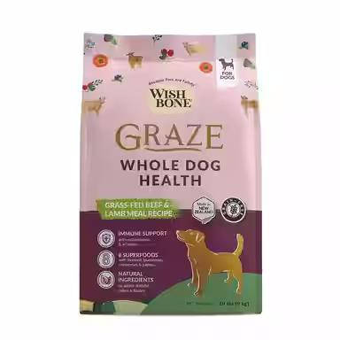 Wishbone Graze New Zealand Whole Dog Health Adult Grain-Free Beef & Lamb