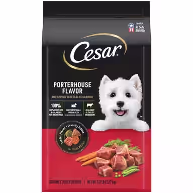 Cesar Porterhouse Flavor & Spring Vegetables Garnish Small Breed