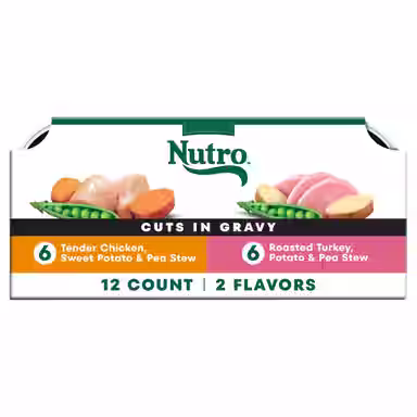 Nutro Grain-Free Tender Chicken Stew & Roasted Turkey Stew Cuts in Gravy Variety Pack