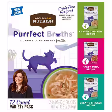 Rachael Ray Nutrish Purrfect Broths Grain-Free Variety Pack