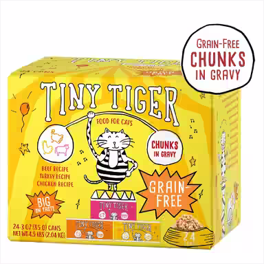 Tiny Tiger Grain-Free Chunks in Gravy Beef & Poultry Recipes Variety Pack