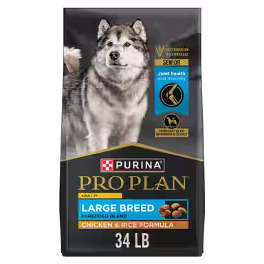 Purina Pro Plan Complete Essentials Adult 7+ Shredded Blend Chicken & Rice High Protein Formula with Probiotics