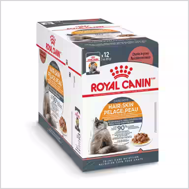 Royal Canin Feline Care Nutrition Hair & Skin Care Chunks in Gravy Pouch