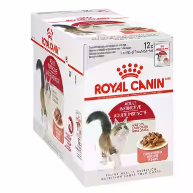 Royal Canin Feline Health Nutrition Adult Instinctive Chunks in Gravy Cat Food Pouch