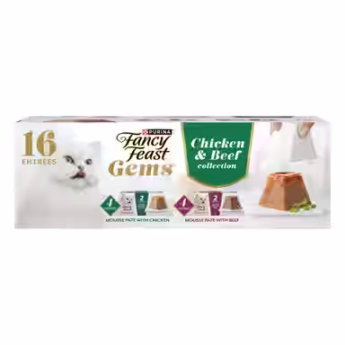 Fancy Feast Gems Mousse Pate Chicken & Beef Variety Pack